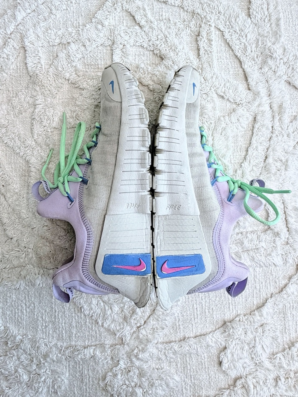 Nike Free Metcon Women’s 7.5 Gray Lavender Mint Training CrossFit Shoes